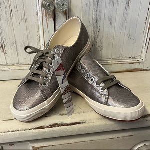 Superga Shimmering Silver Sneakers